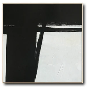 Oversized Black and White Abstract Square