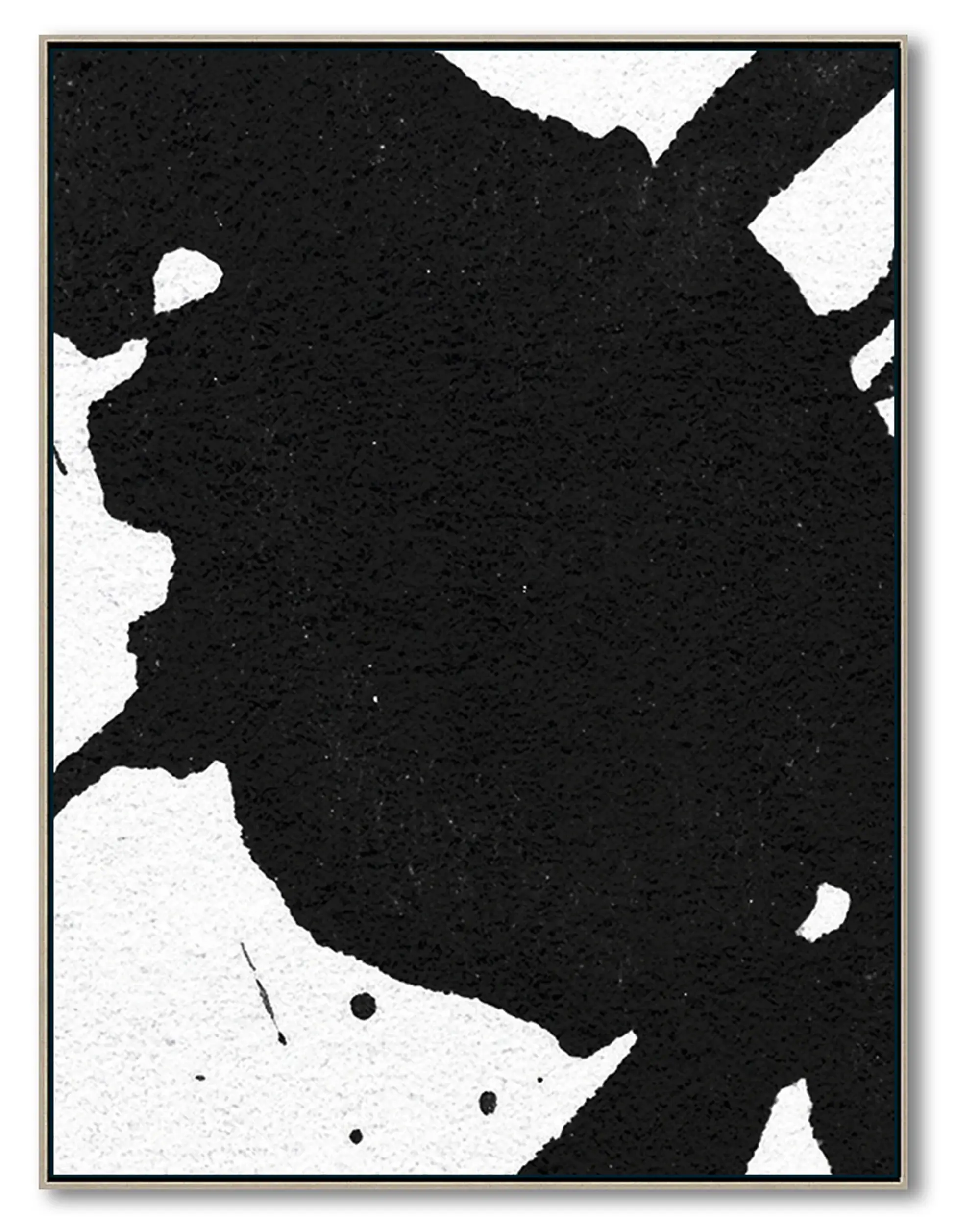 Oversized Black and White Abstract Canvas Wall Art, Original Oil Painting, Contemporary Modern Abstract Art Decor no.20
