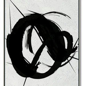 Contemporary Black and White Abstract Canvas Wall Art, Original Oil Painting, Living Room Wall Art Decor no. 29