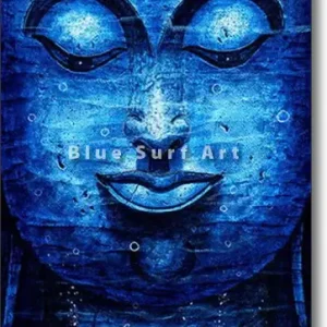 Blue Lagoon Chiangsaen Buddha - Asian Art Oil Painting on Canvas