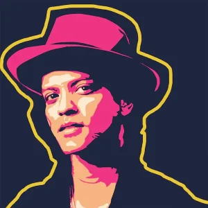 Bruno Mars Canvas Pop Art Oil Painting