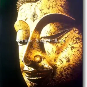 Golden Chiangsaen Buddha Oil Painting on Canvas