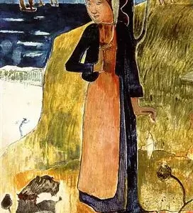 Jeanne d'Arc, or Breton girl spinning