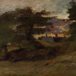 Landscape with Cottages