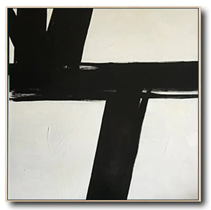 Large Abstract Black & White Square Size