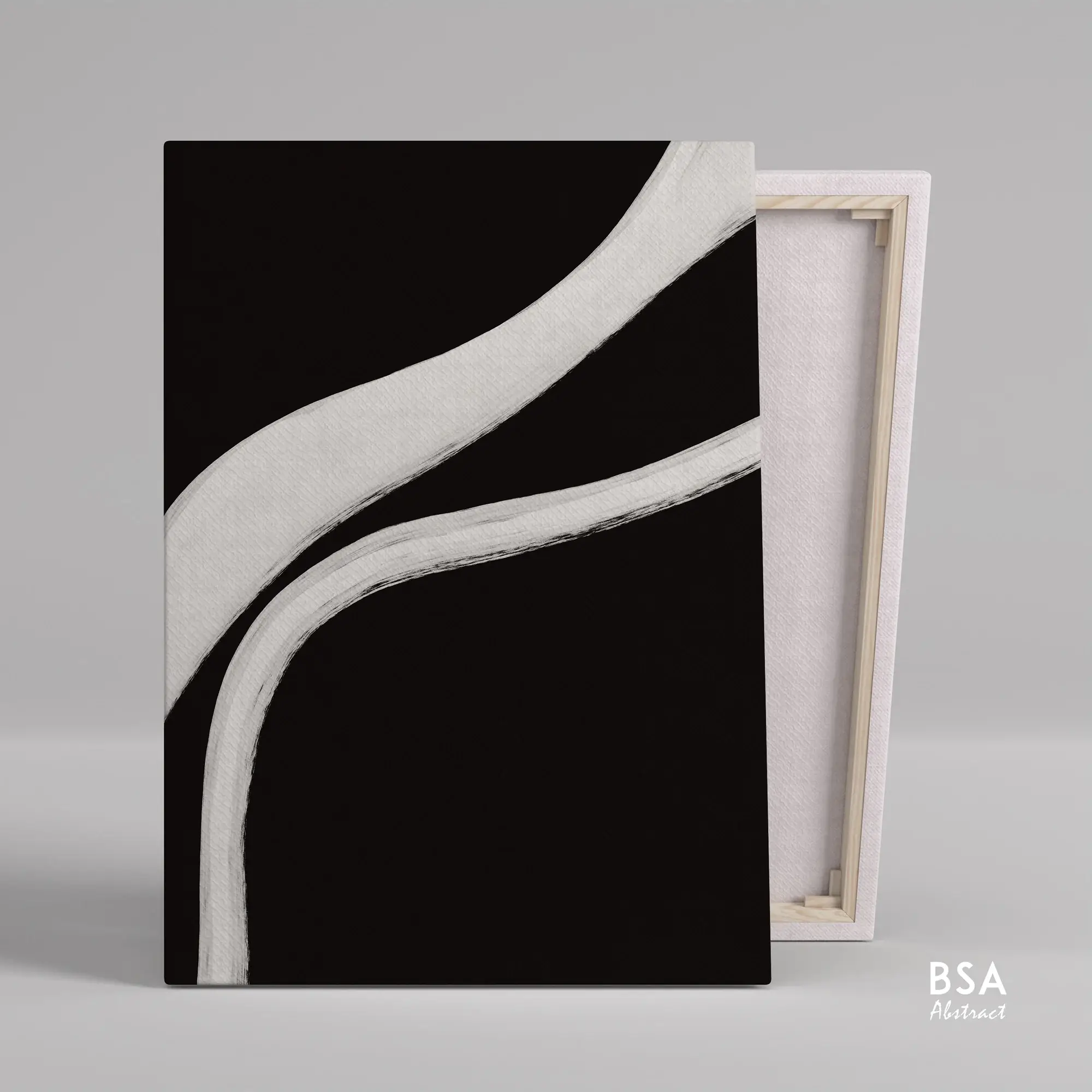 Minimalist Black & White Modern Abstract Wall Art - Fora #5