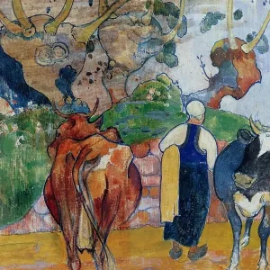 Peasant Woman and Cows in a Landscape