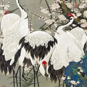 Plum Blossoms and Cranes