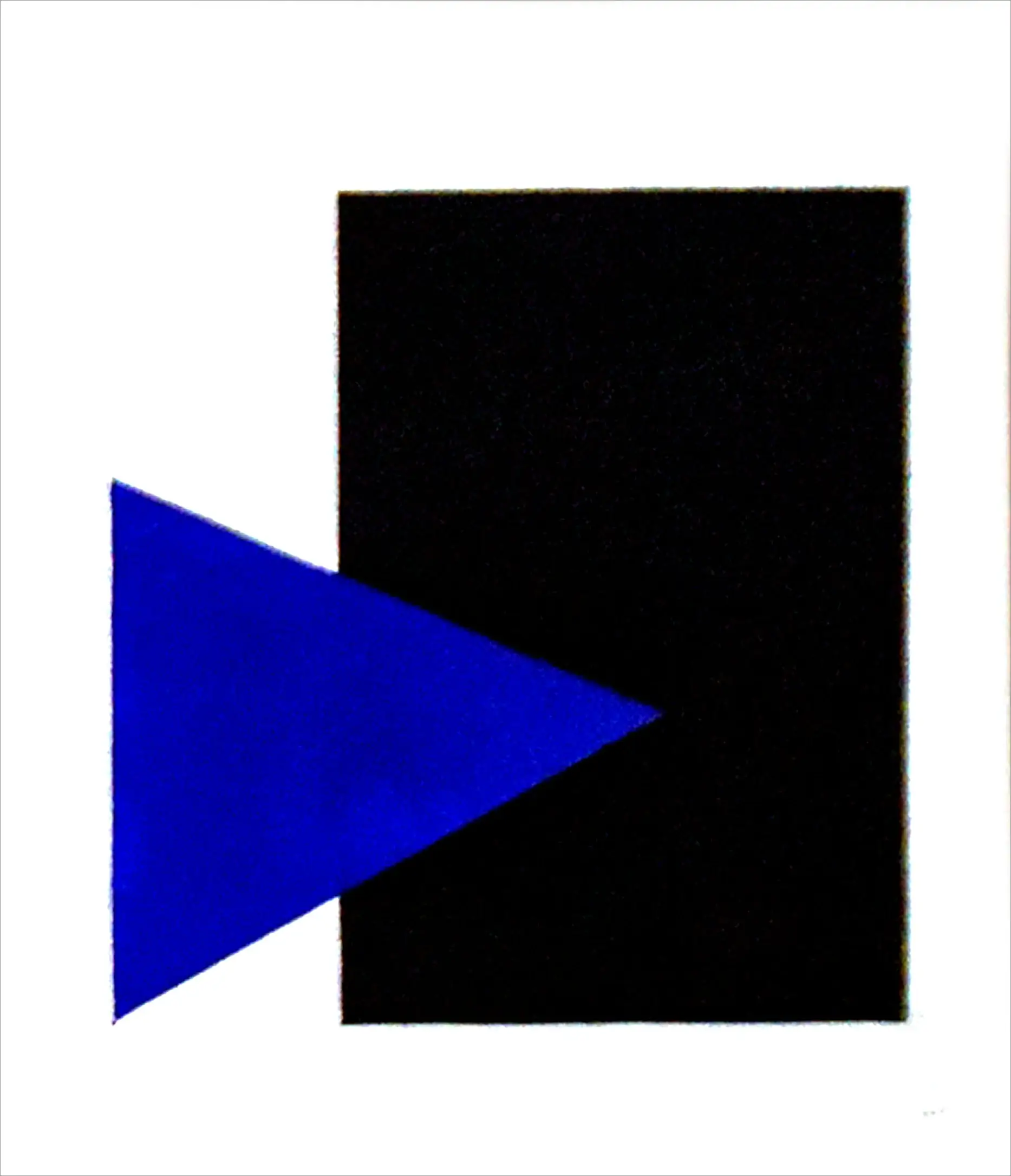 Suprematist Composition (with blue triangle and black rectangle)