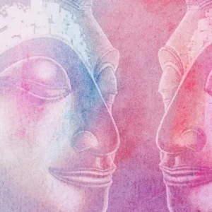 Reflection Asian Buddha Wall Art Painting