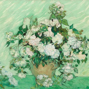 Still Life Vase with Roses 1890