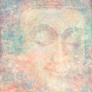 Subtle Pastel Colour Buddha Art Painting