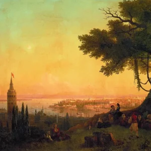 View of Constantinople by evening light