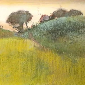 Wheat Field and Green Hill