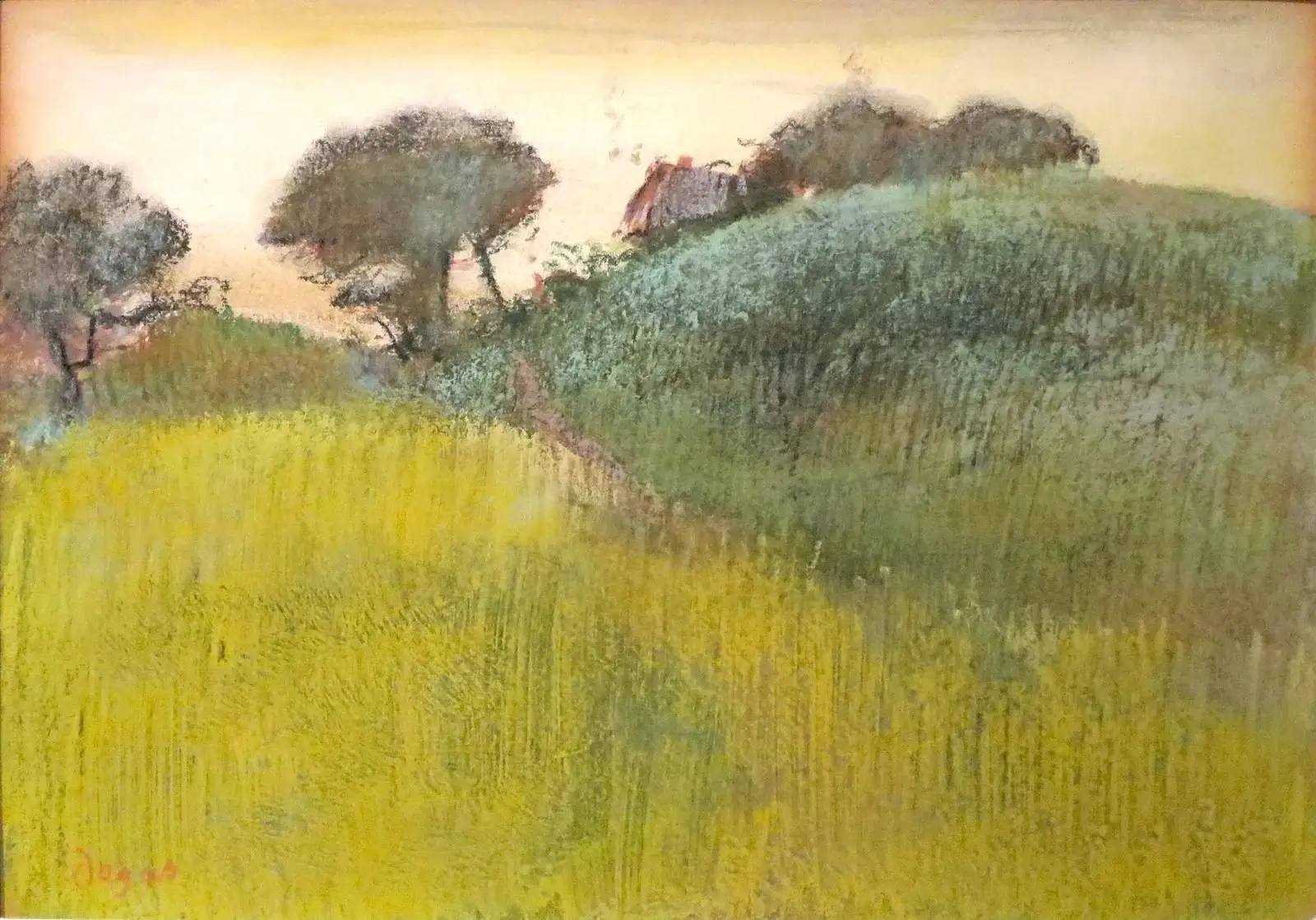 Wheat Field and Green Hill