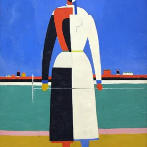 Woman with a rake