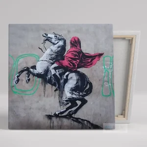 Banksy Horse with Girl and Red Cloth